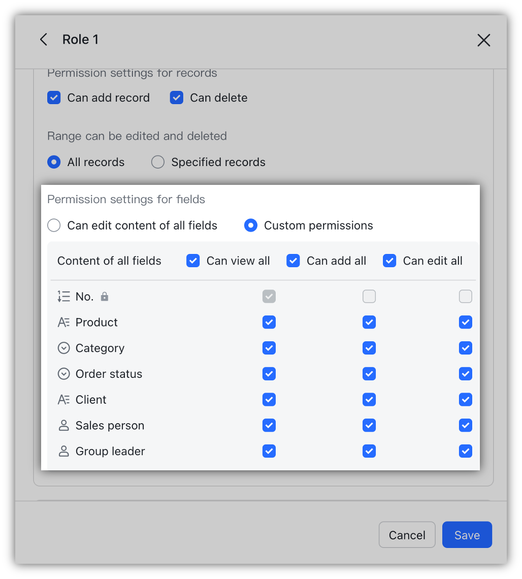 Row and column permissions and their effect on forms and formulas