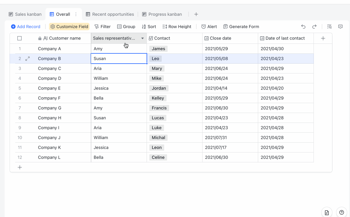 Use person fields in Base